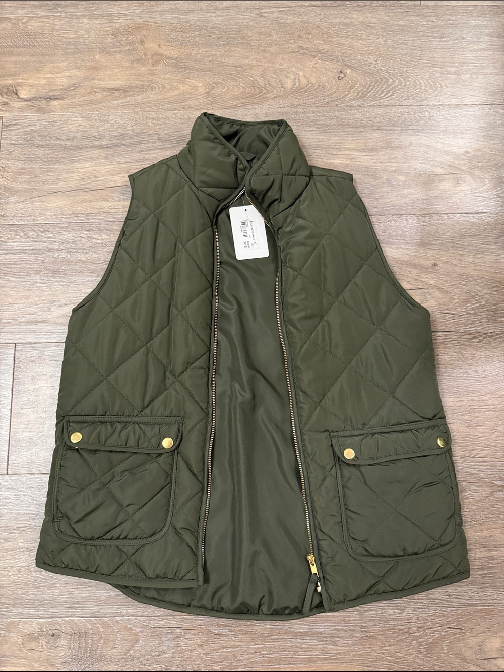 Quinn Olive Green Jacket with Gold Accent
